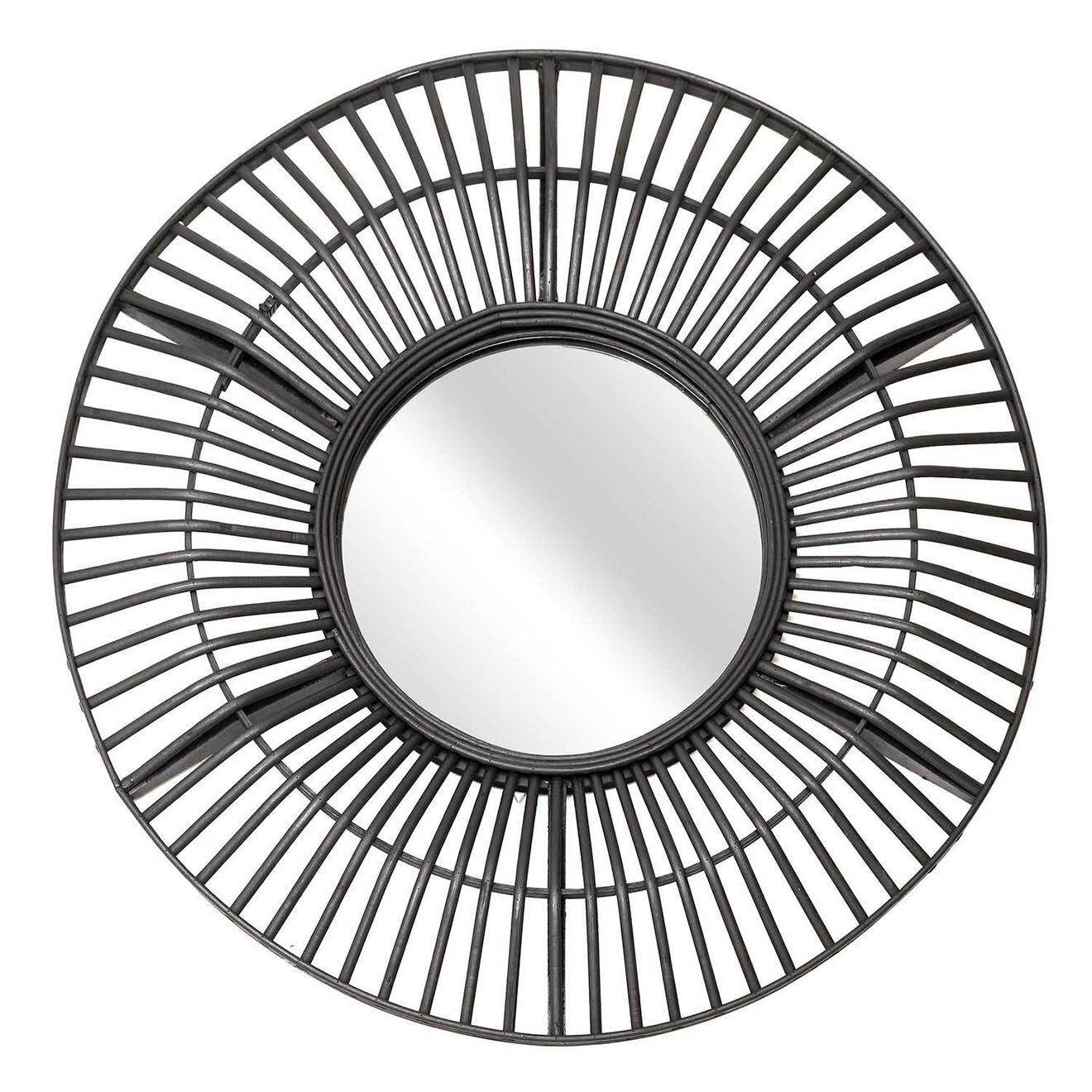Home Deco Factory Miroir Sauvage noir - D.70 cm