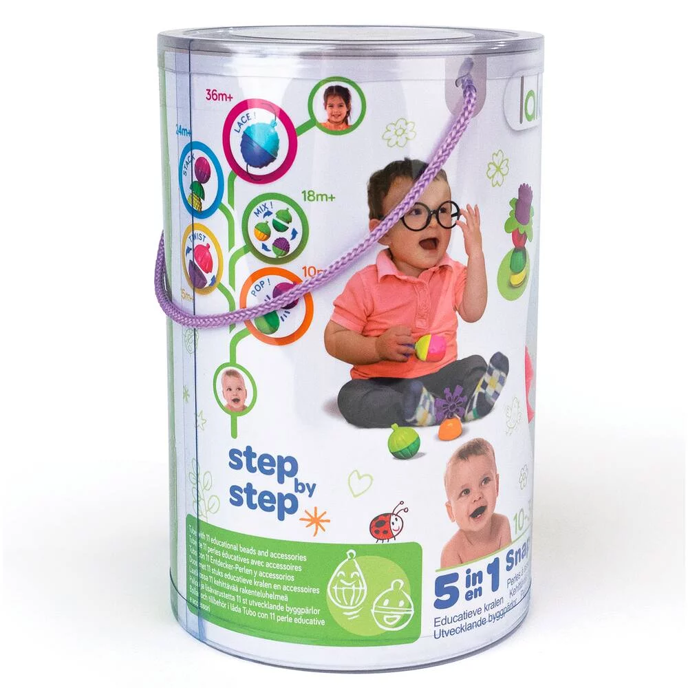 MONTESSORI - GROSSES PERLES EN FORME DE BOURGEON + ACCESSOIRES