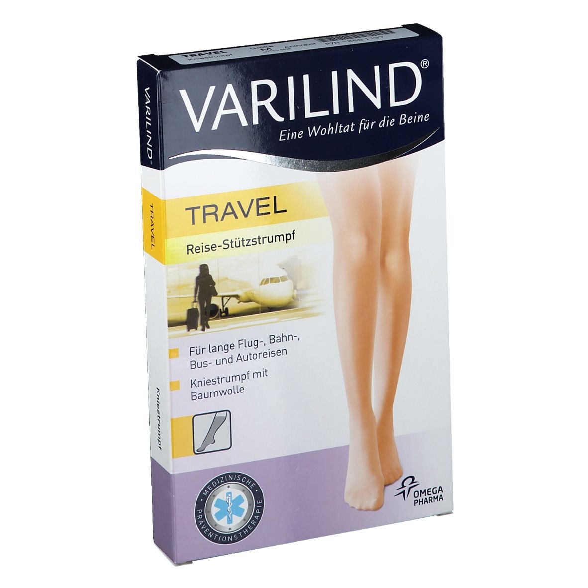 VARILIND® Travel Kniestrümpfe 180 DEN anthrazit Gr. M (40-42,5)