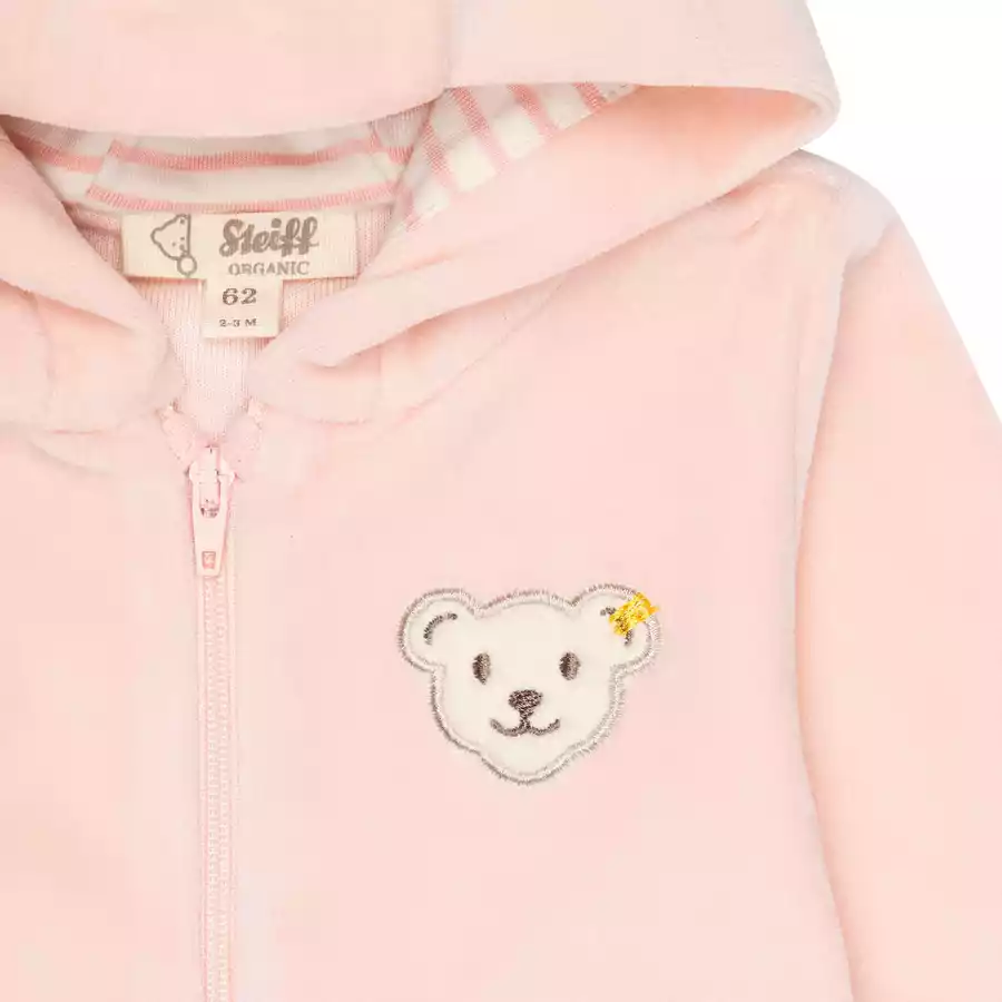Steiff Langarmstrampler silver pink