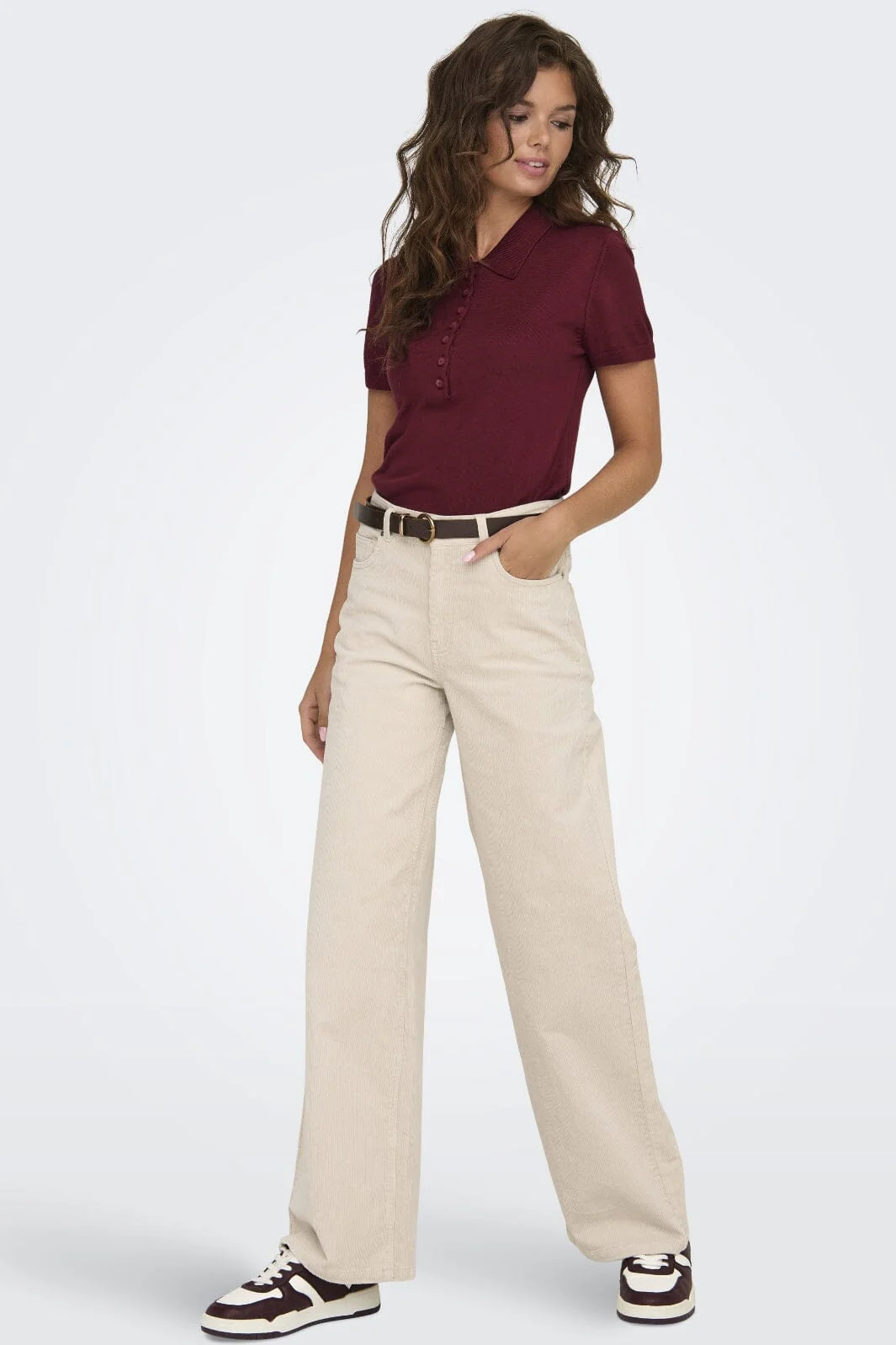 Only Onlcathrine Ss Polo Neck Knt 15347183 4752643 cabernet