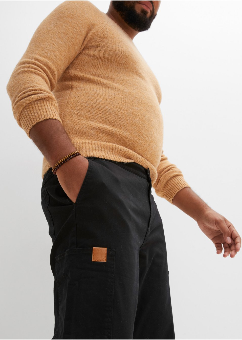 Pantalon thermo extensible Regular Fit avec poches plaquées, Straight