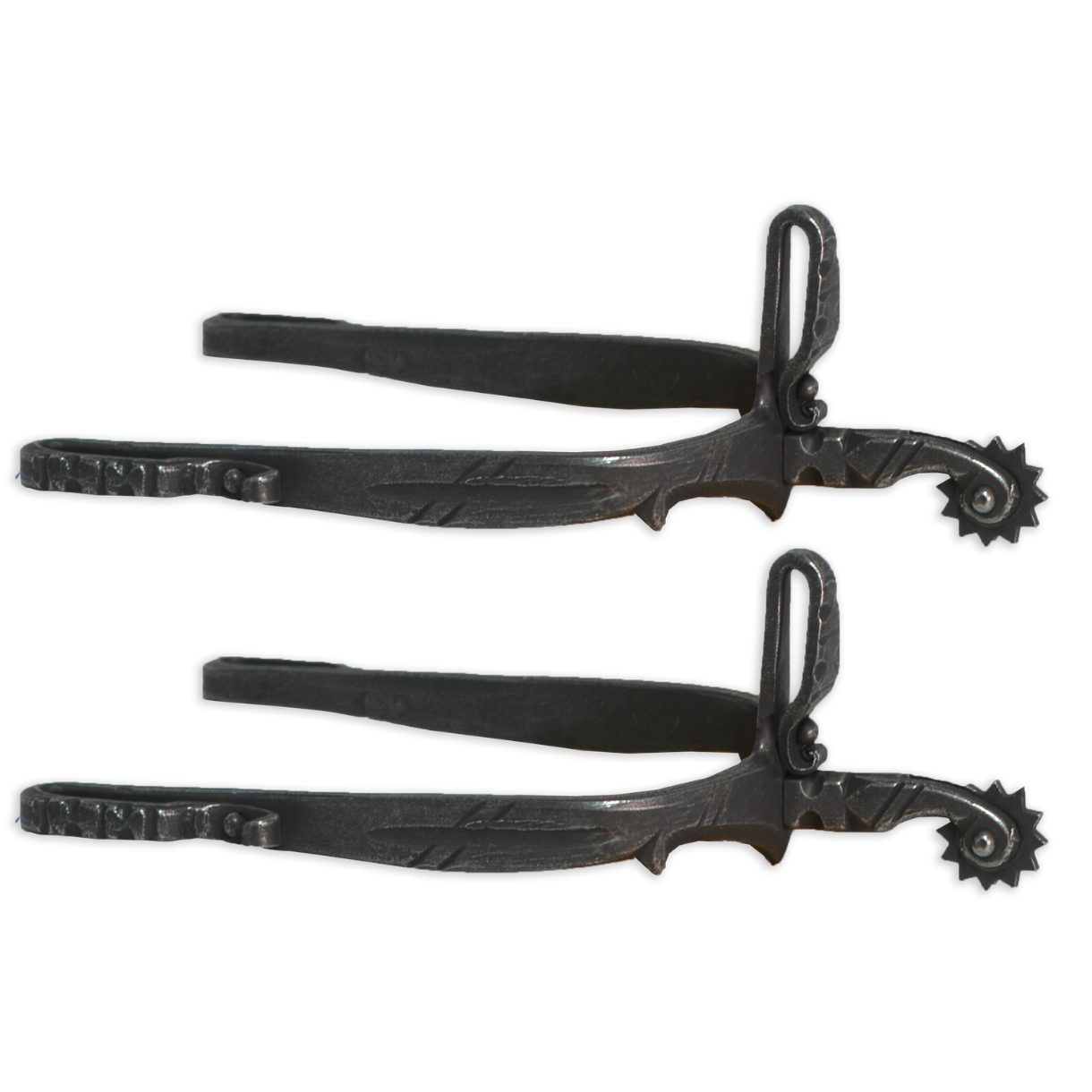 Los Nietos Fragua Remachada Esporão Ocidental. Modelo de Roleta Ocidental. Equipamento para cavalos
