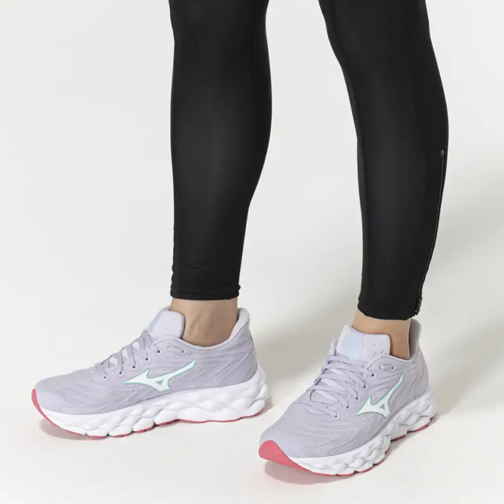 Mizuno Wave Sky 8 WOS Hardloopschoenen Grijs/Wit/Roze Dames