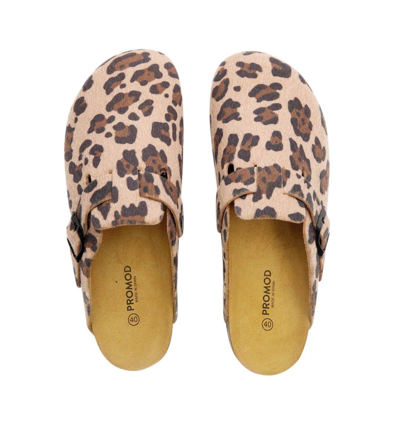 Sabot plat léopard Femme - Imprimé multicolore