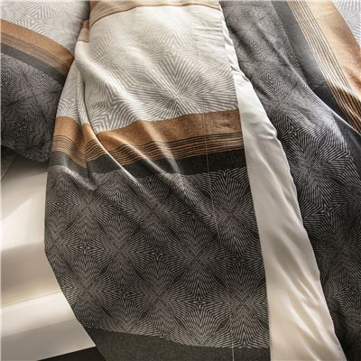 Linge de lit en satin de coton rayures de motifs