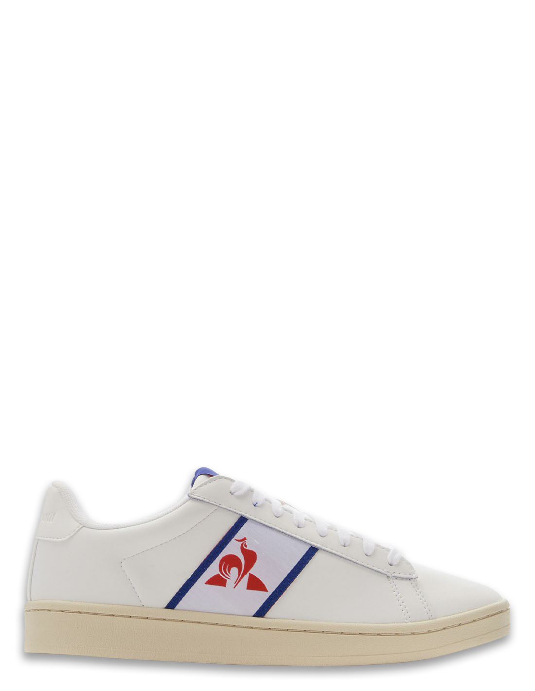 le coq sportif Baskets de ville homme classic soft tricolore cuir blanc