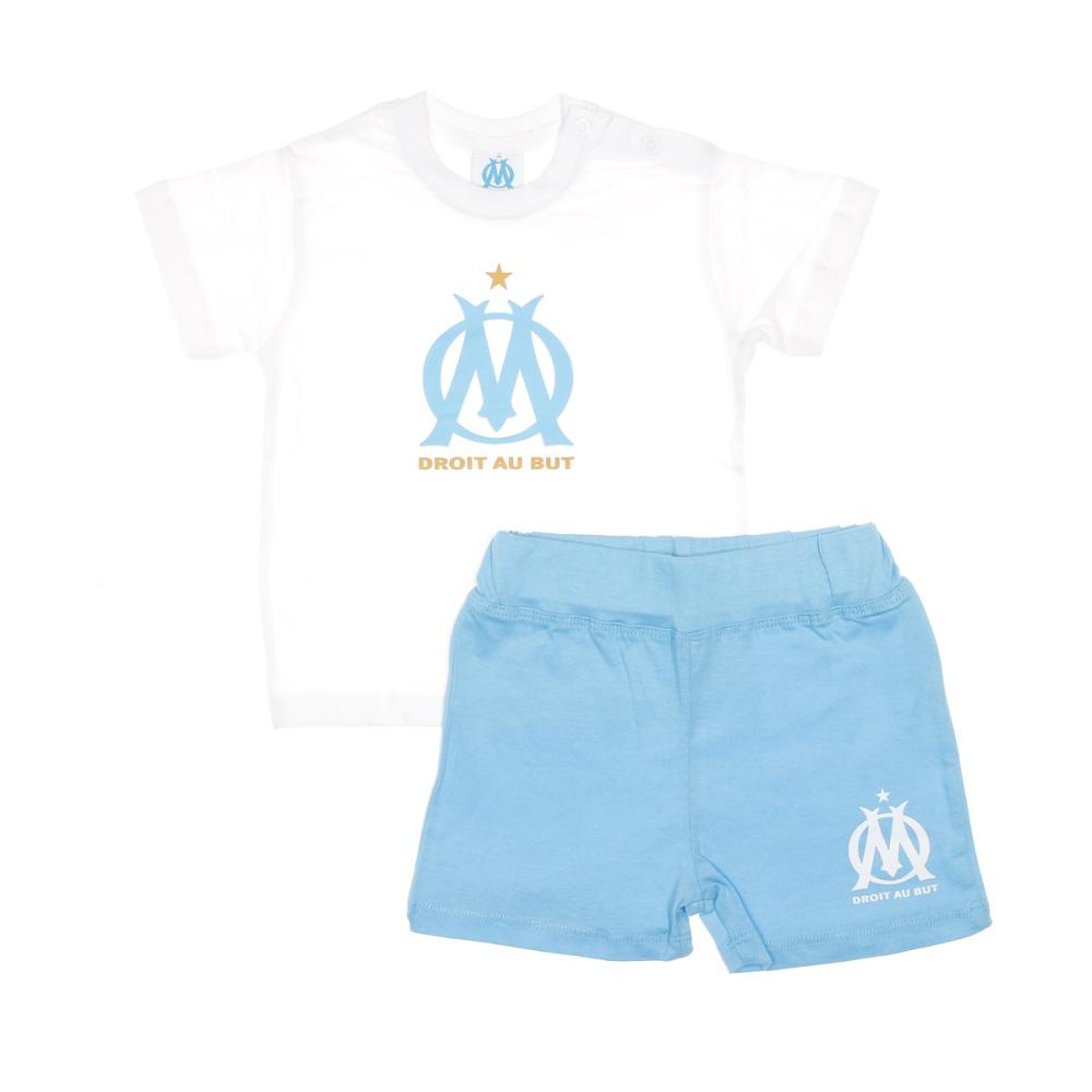 OM OM Ensemble Blanc/Bleu Bébé