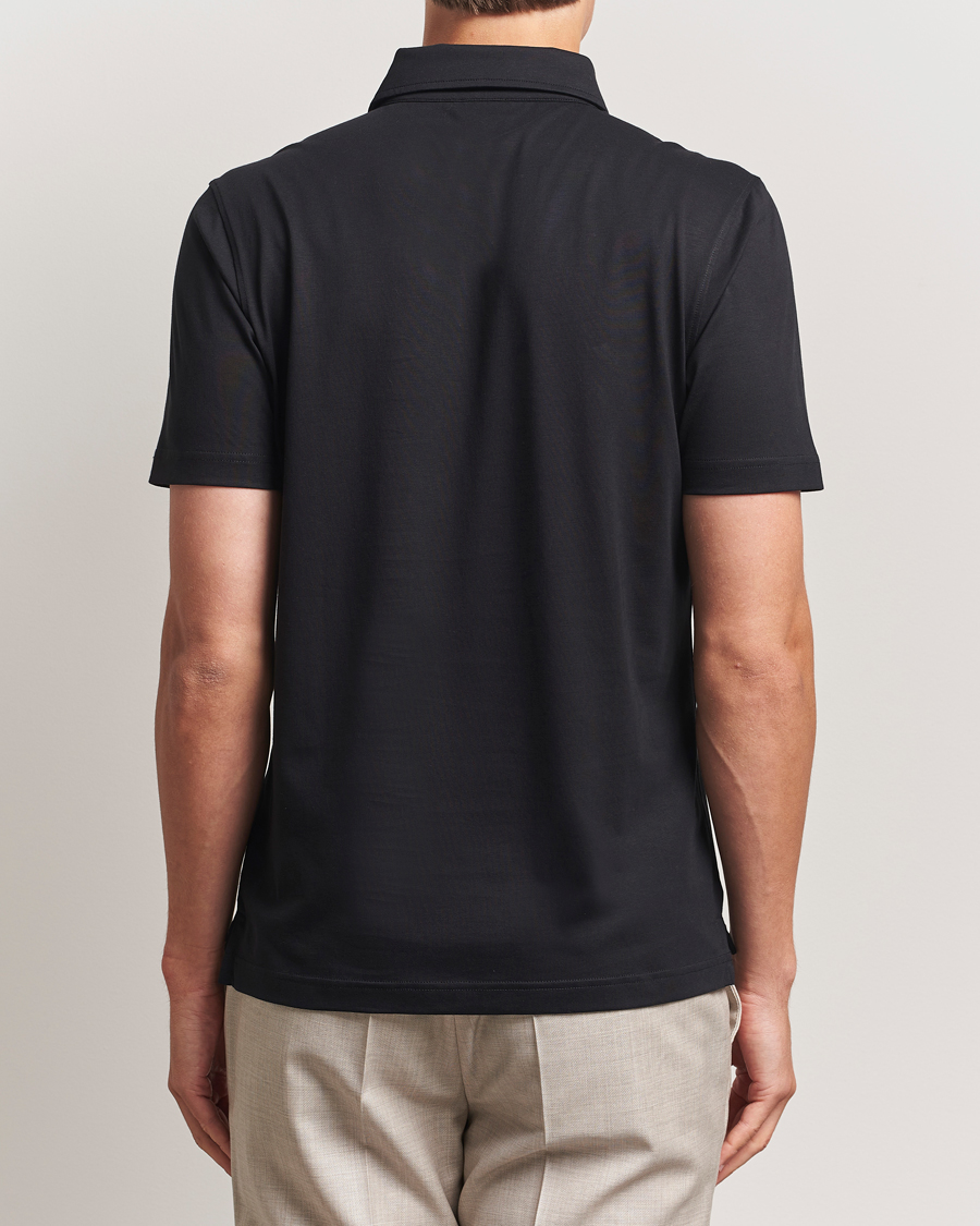 Stenströms Supima Cotton Polo Shirt Black