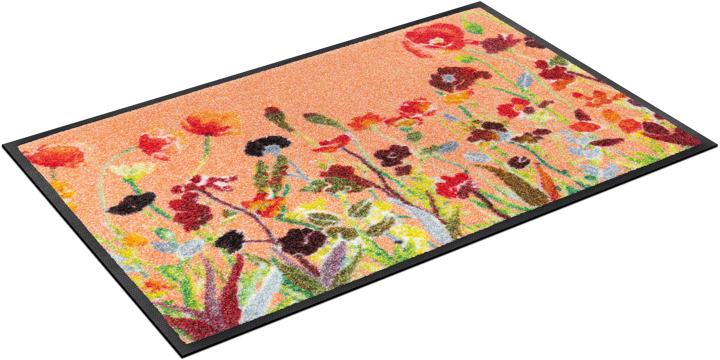 wash+dry by Kleen-Tex Fussmatte »Wildflowers« rechteckig 7 mm Höhe Schmutzfangmatte, Motiv Blumen, rutschhemmend, waschbar