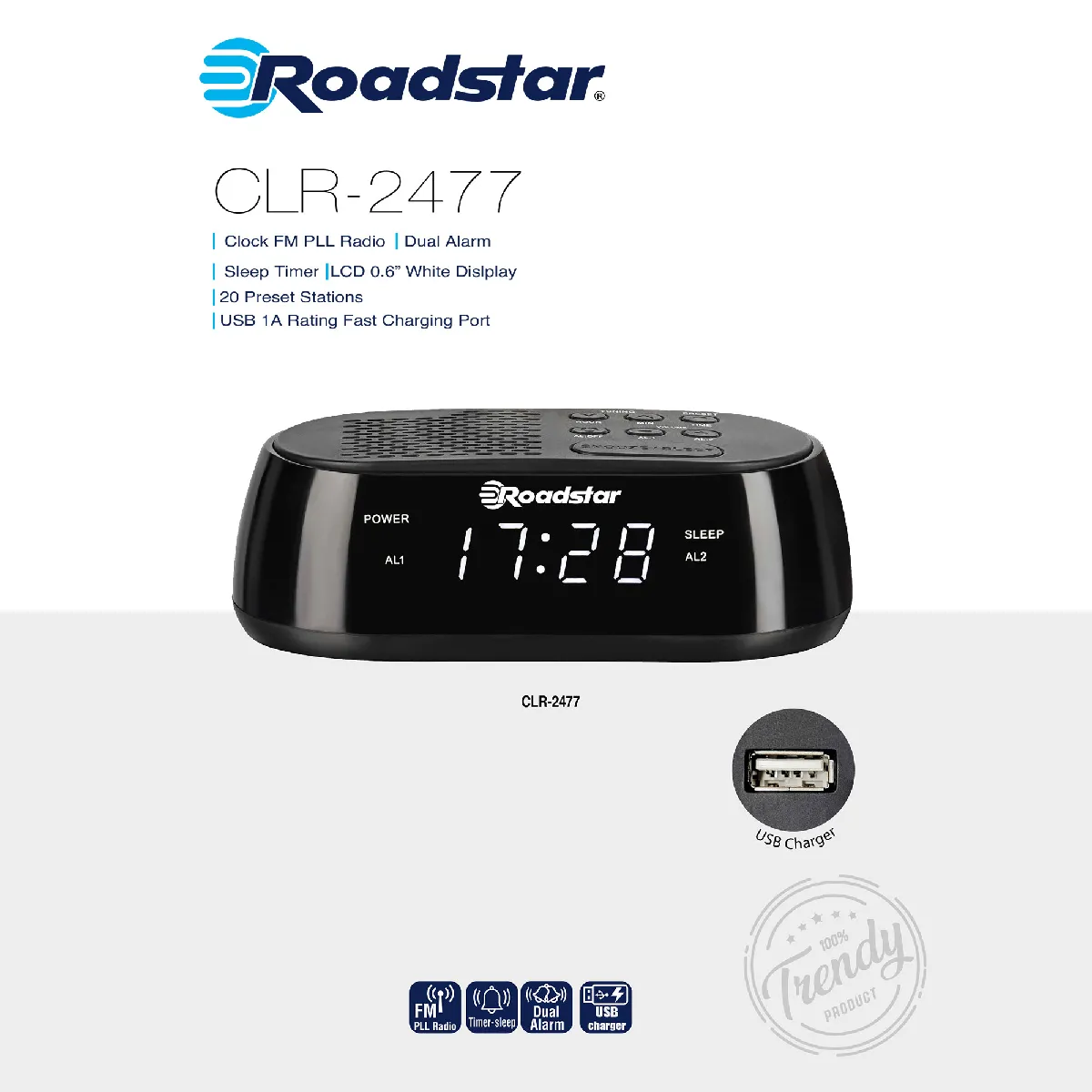 Roadstar CLR-2477 - Noir