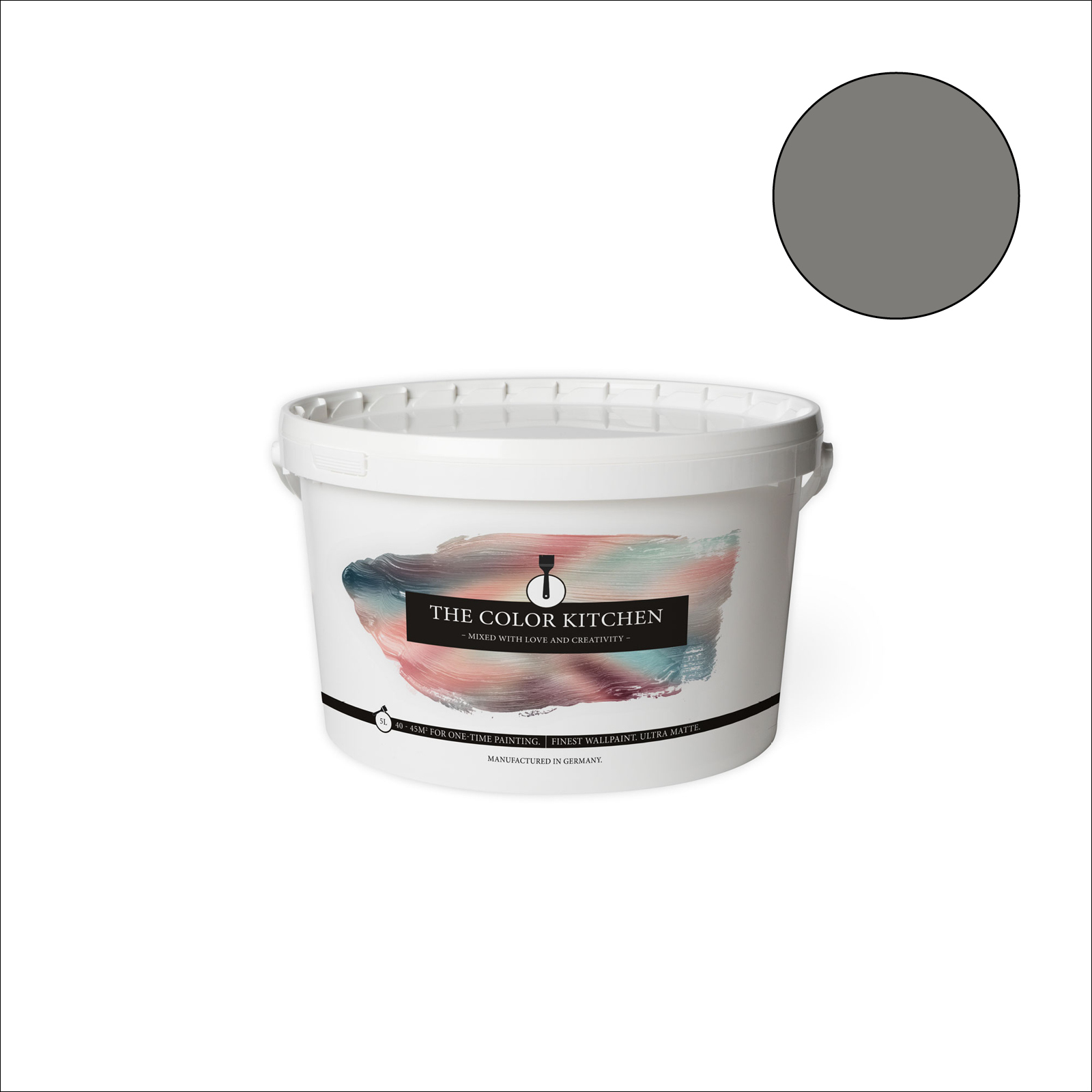 The Color Kitchen Wandfarbe Poised Pepper - grau matt - 5 Liter