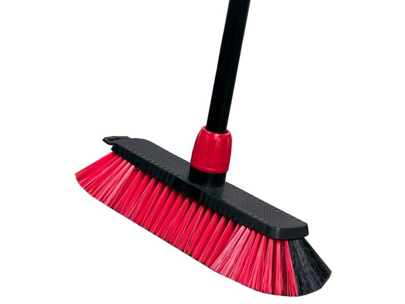 Edi Baur Besen Heavy duty mit Teleskopstiel, Rot Bodenwischer, 30 cm