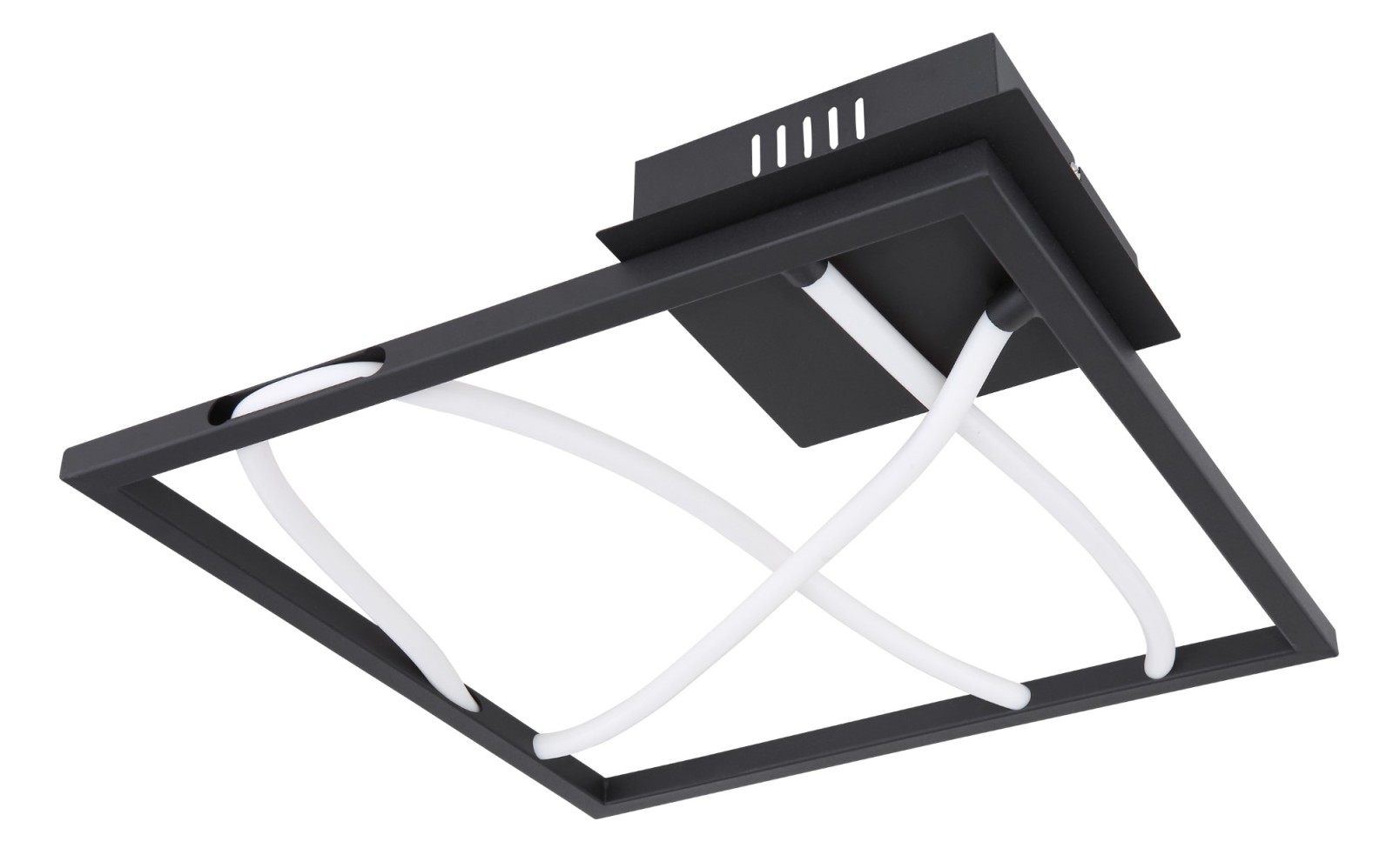 LED-Deckenleuchte - schwarz-matt - opal - 41,7 cm