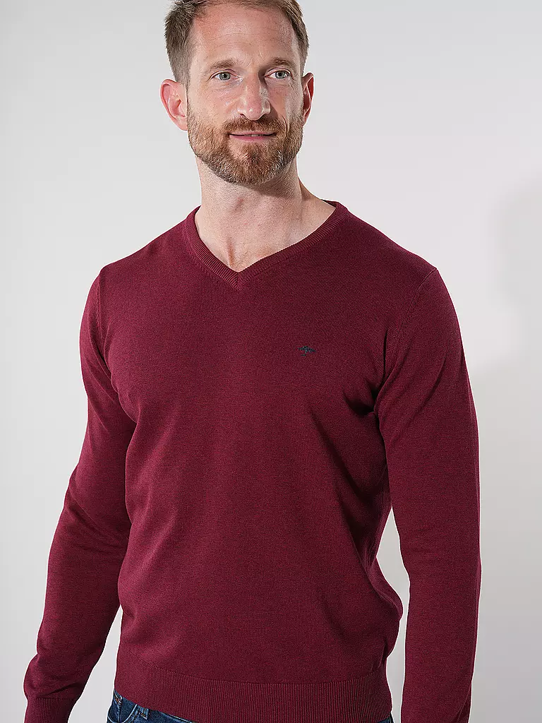 FYNCH HATTON Pullover dunkelrot