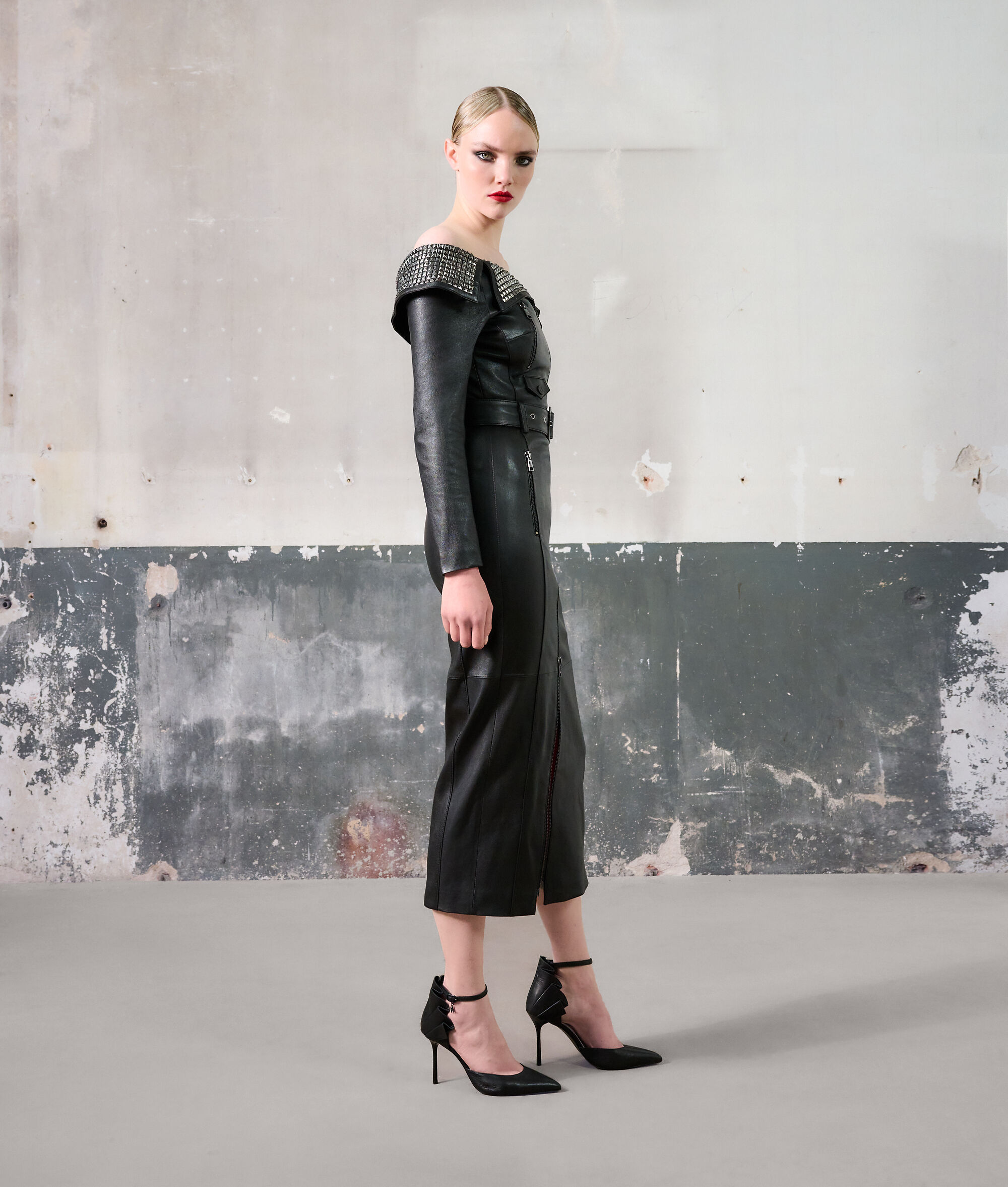 ROBE ESPRIT MOTARD EN CUIR