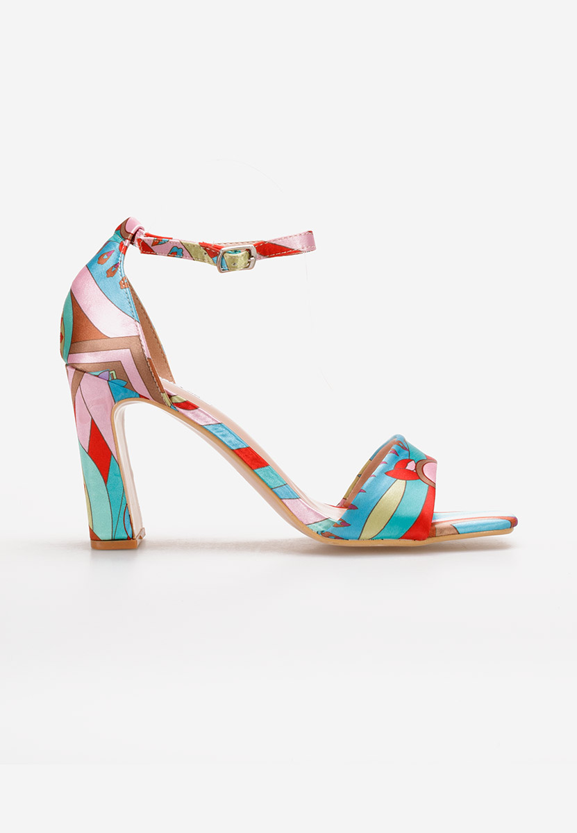 Sandales à talon épais multicolores Alixa