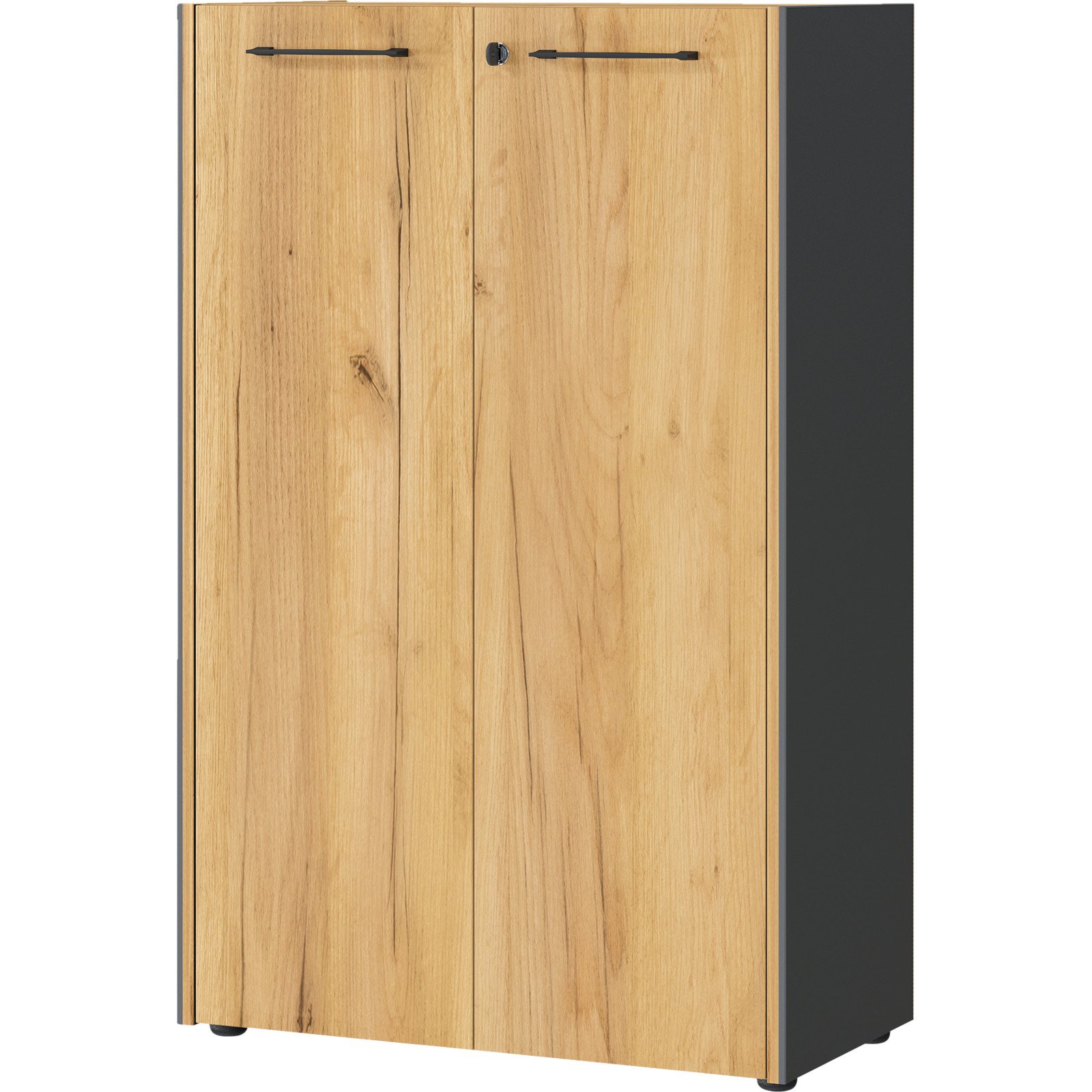 Aktenschrank Vito Dekor Eiche/Graphit-Look 75 x 120 x 40 cm