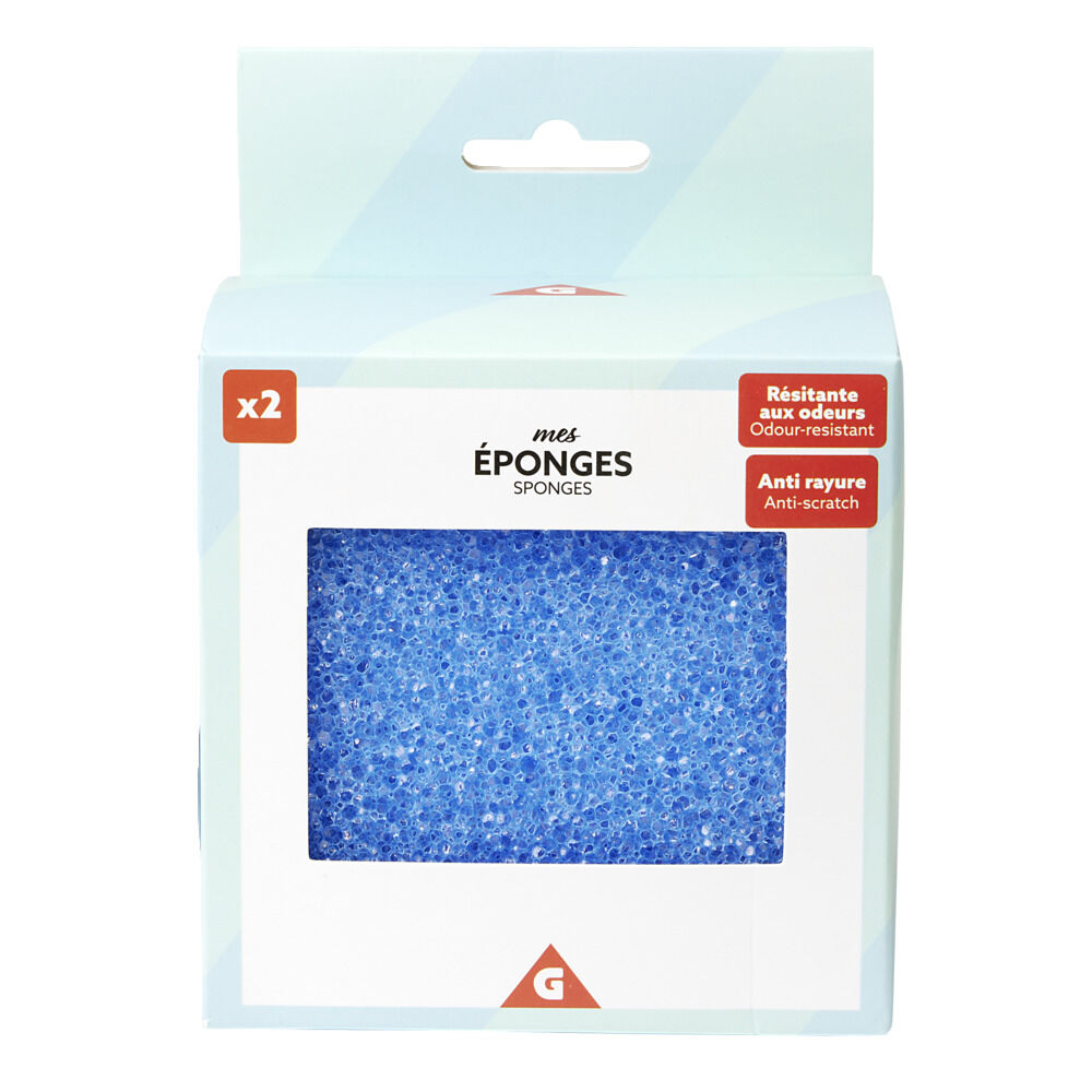 Éponge grattante anti-rayures x2 Ø10xH4cm