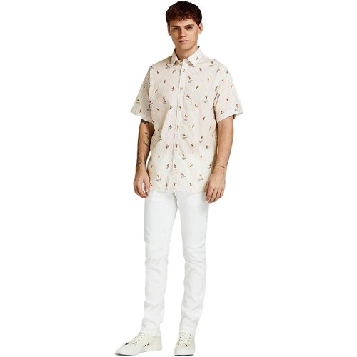Jack & Jones - CAMISA MANGA CORTA BEIGE HOMBRE JACK & JONES 12207427 6887