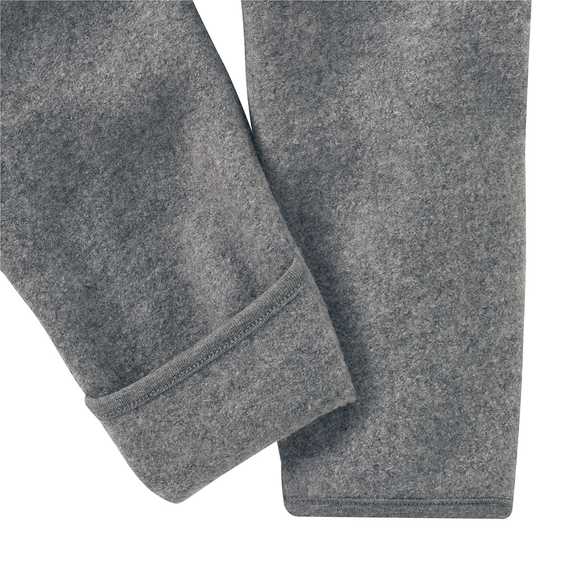 Topomini Pure Collection Baby Wollwalk-Latzhose mit Umschlagbündchen grau