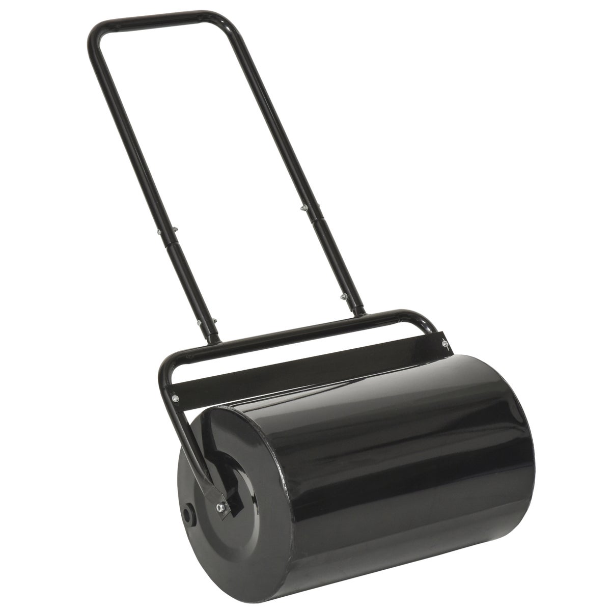 Outsunny gazonrol met U-greep, tuinrol, 32 cm diameter, 38 L watercapaciteit/62 kg, 58 x 32,5 x 113 cm, metaal, zwart
