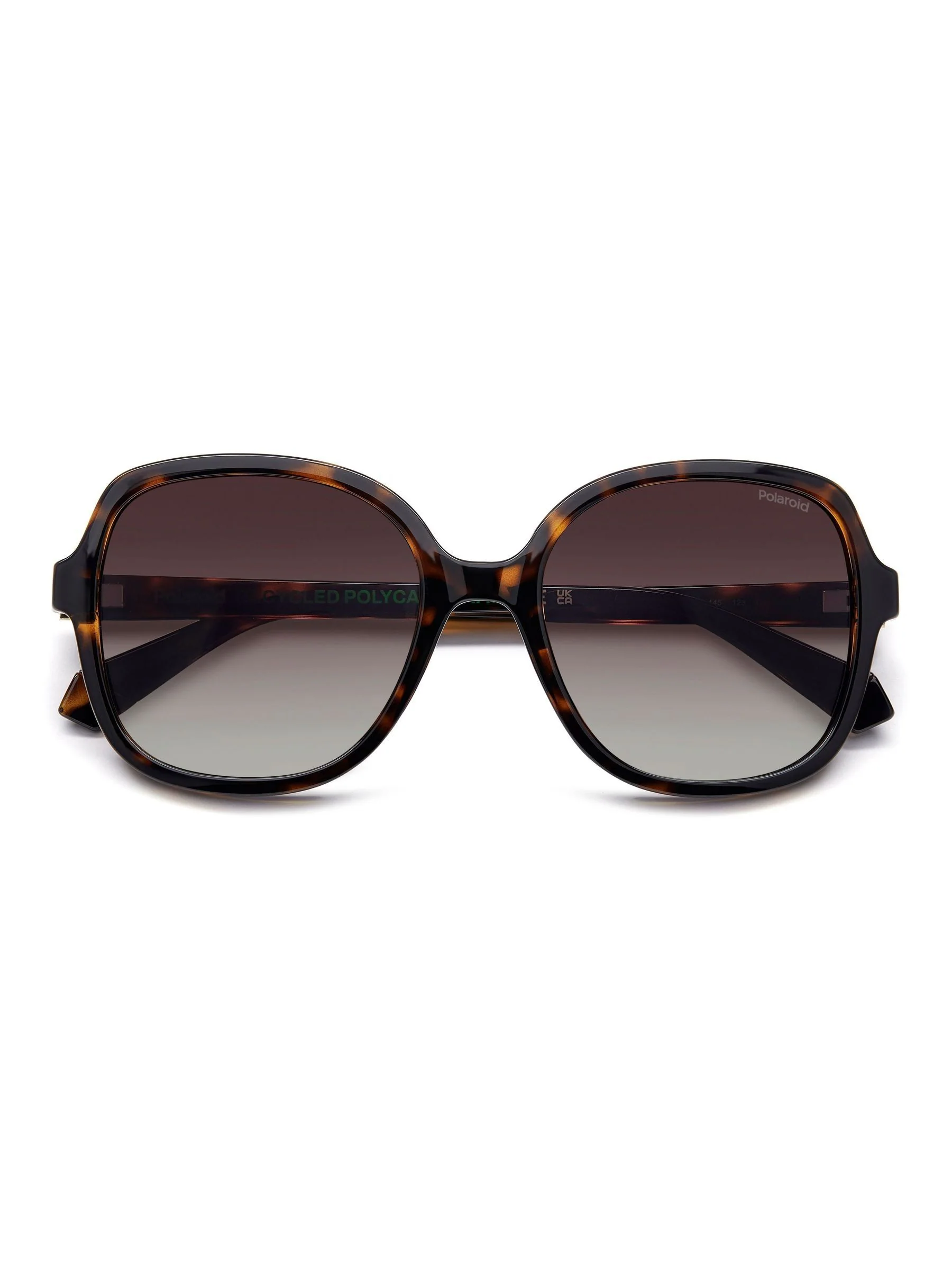 Polaroid Brown Square Sunglasses With Jewel Embellishment