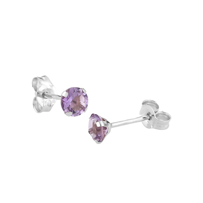 Boucles d'oreilles femme - améthyste - Or 18 Carats