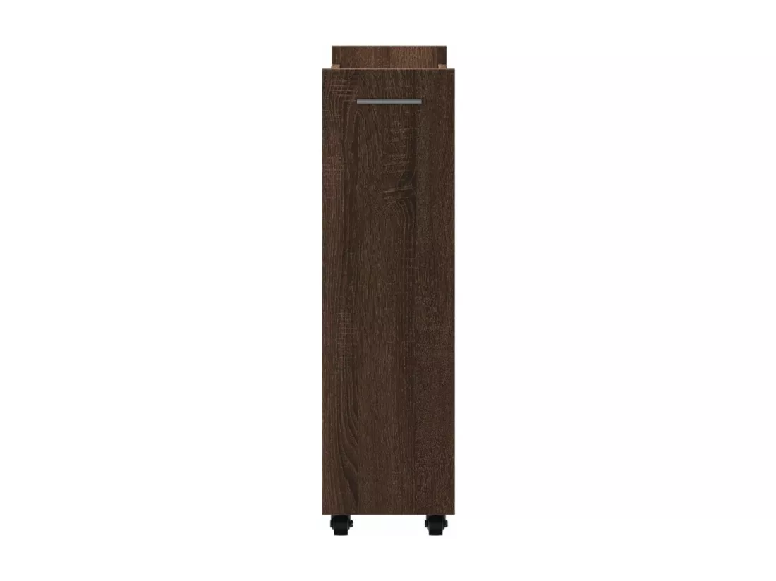Armoire avec roues chêne marron 60x22x79 cm bois d'ingénierie