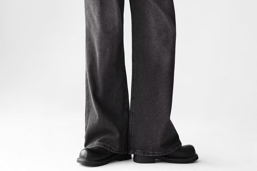 Real Boy - Mid Rise Washed Wide Leg Jeans