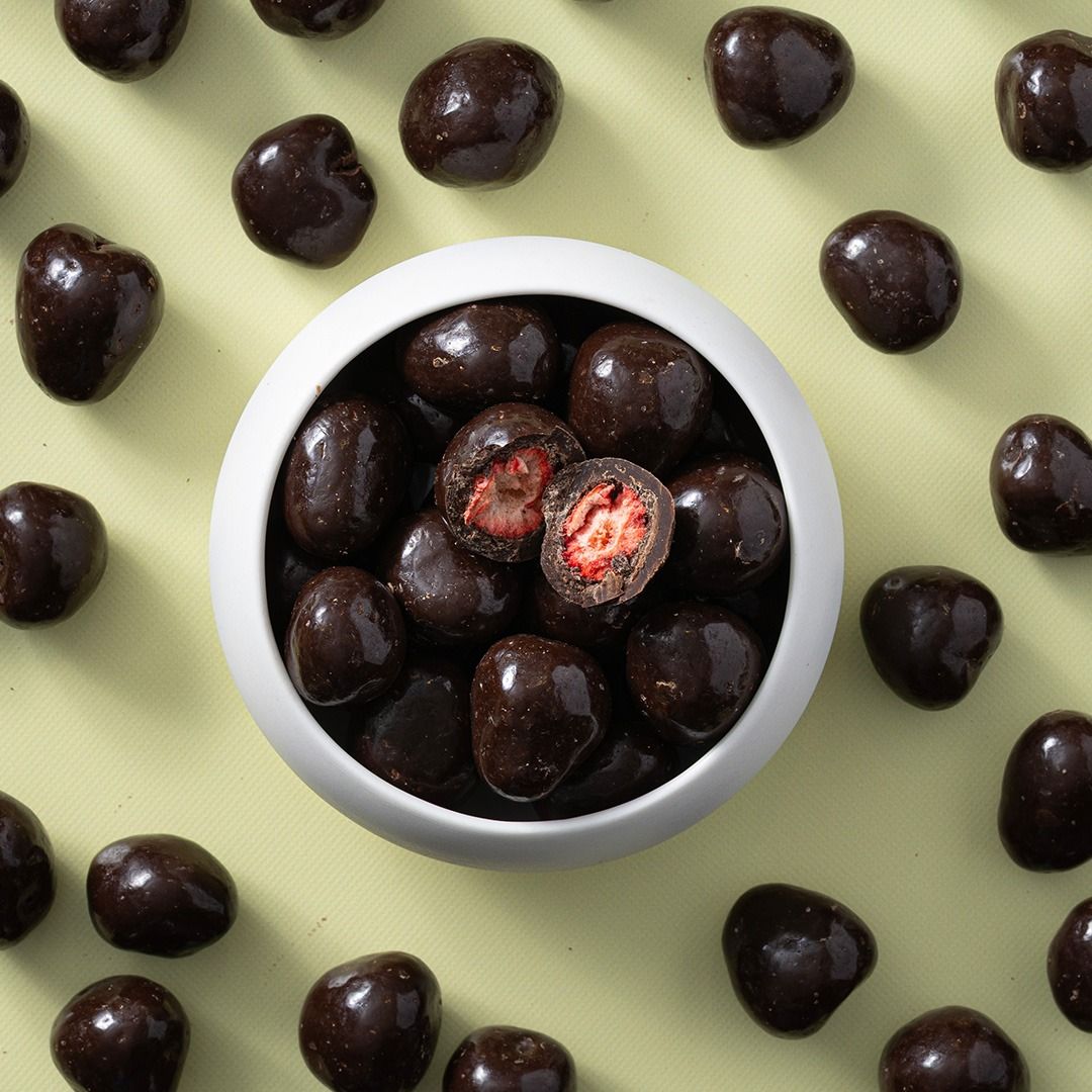 Pure chocolade aardbeien