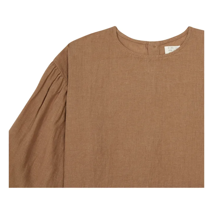The Simple Folk Blouse Manches Ballons Coton Bio | Marron