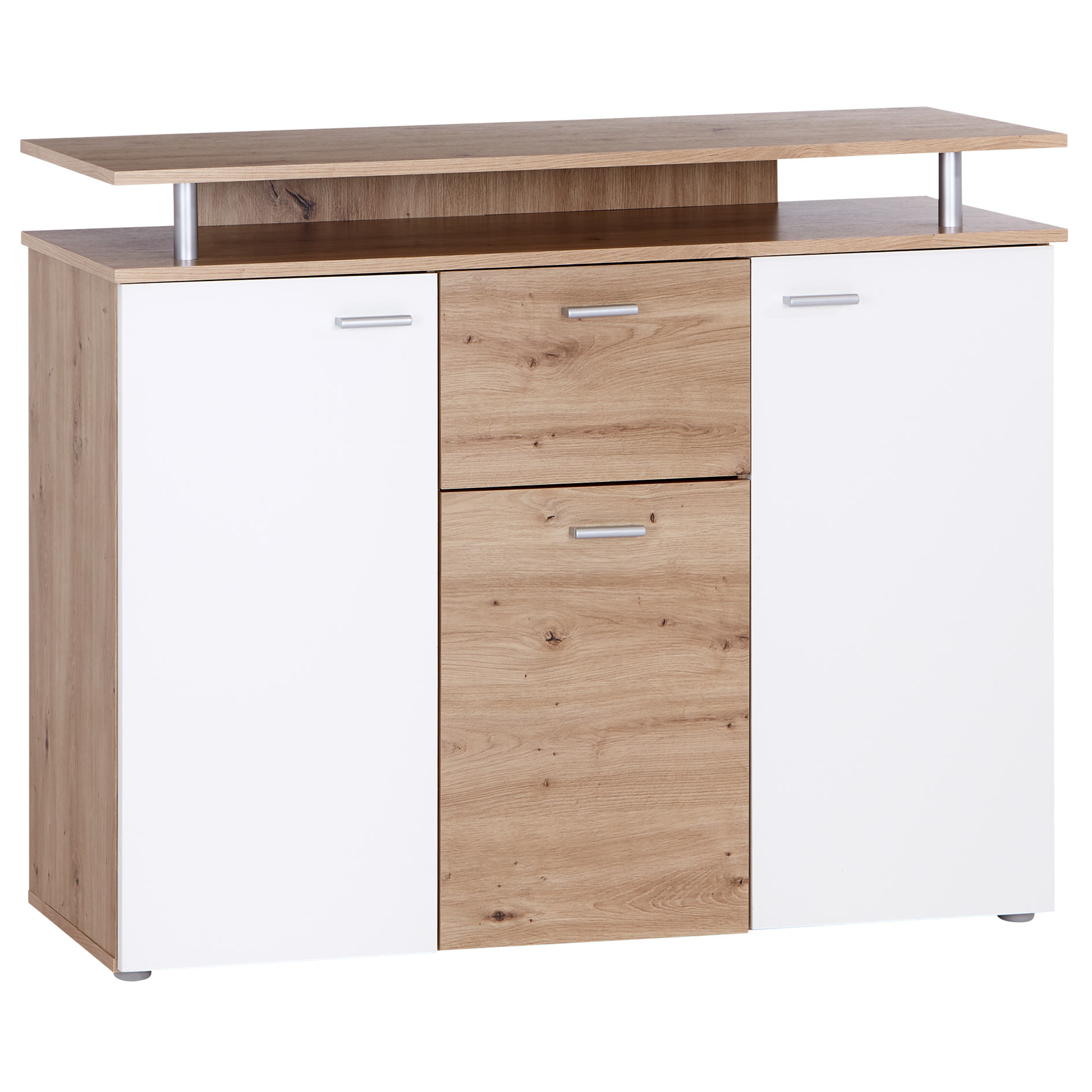 Kommode - Artisan Eiche-weiß - ein Schubkasten - 117 cm