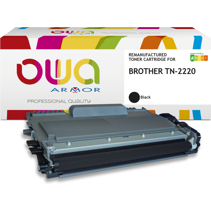 Toner remanufacturé OWA - très très haute capacité - Noir - pour BROTHER TN-2220