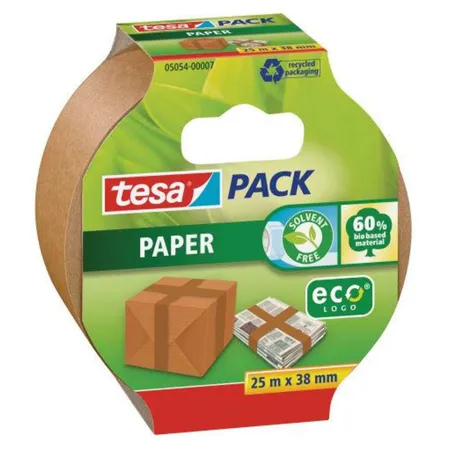tesa pack Paper ecoLogo Packband, braun, 25mx38mm