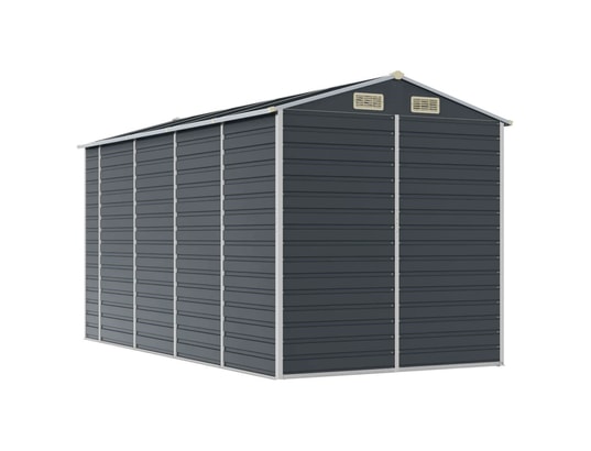 VIDAXL - Abri de jardin anthracite 191x385x198 cm acier galvanisé