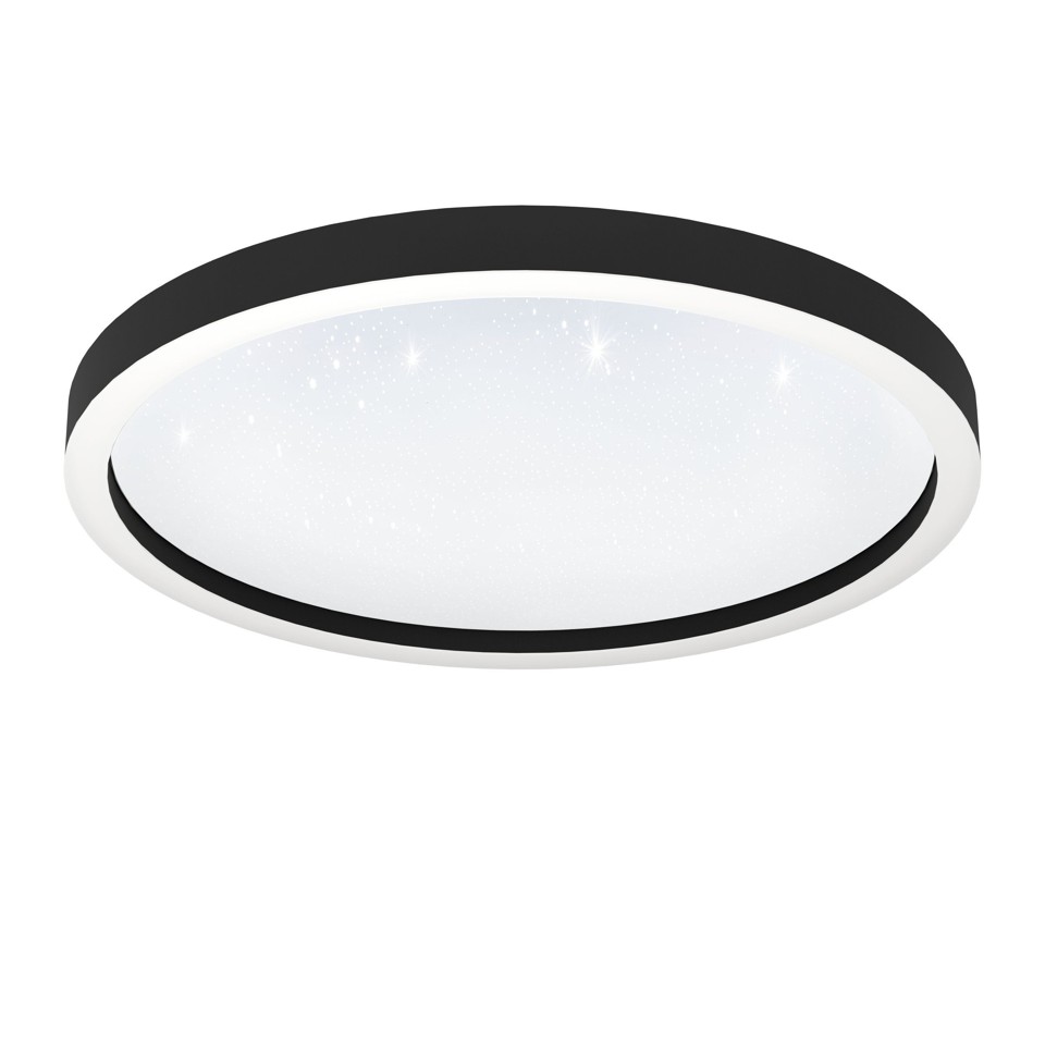 EGLO - Montemorelos-Z loftlampe sort m/krystaleffekt Ø57 - RGB + TW - Zigbee, Bluetooth
