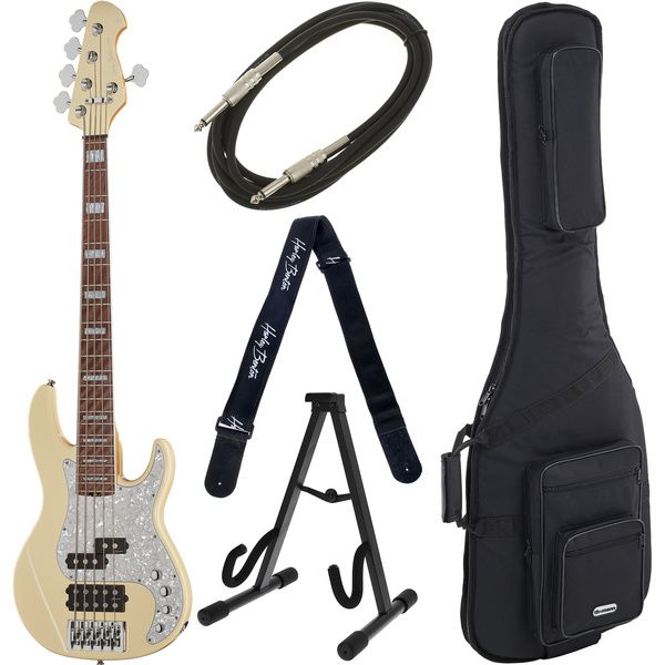 Harley Benton Enhanced MP-5EB Creme Bundle
