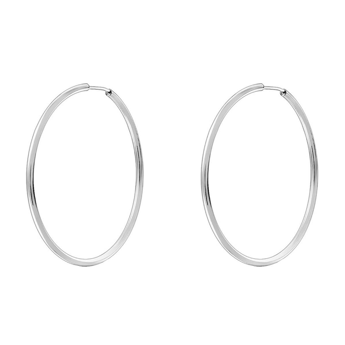 Boucles d'oreilles créoles Agatha argent 40 mm