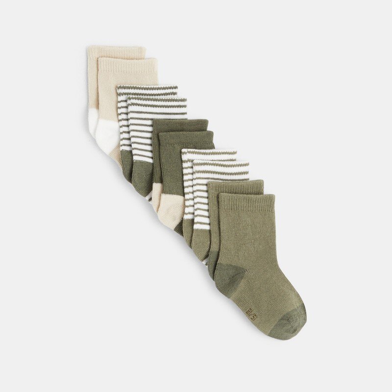 Chaussettes assorties (lot de 5) vertes bébé garçon Vert