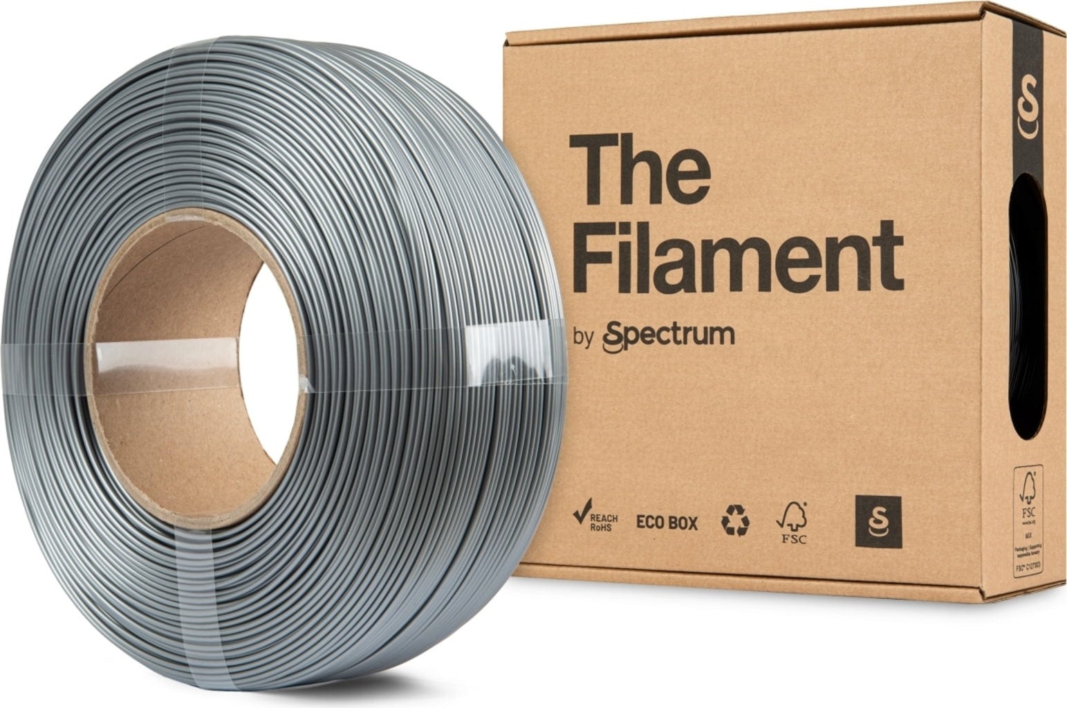 The Filament  ReFill PETG Lite Silver, 1,75 mm / 1000 g    Technisches PETG ohne Spule für zuverlässige Alltagseinsätze in Silver