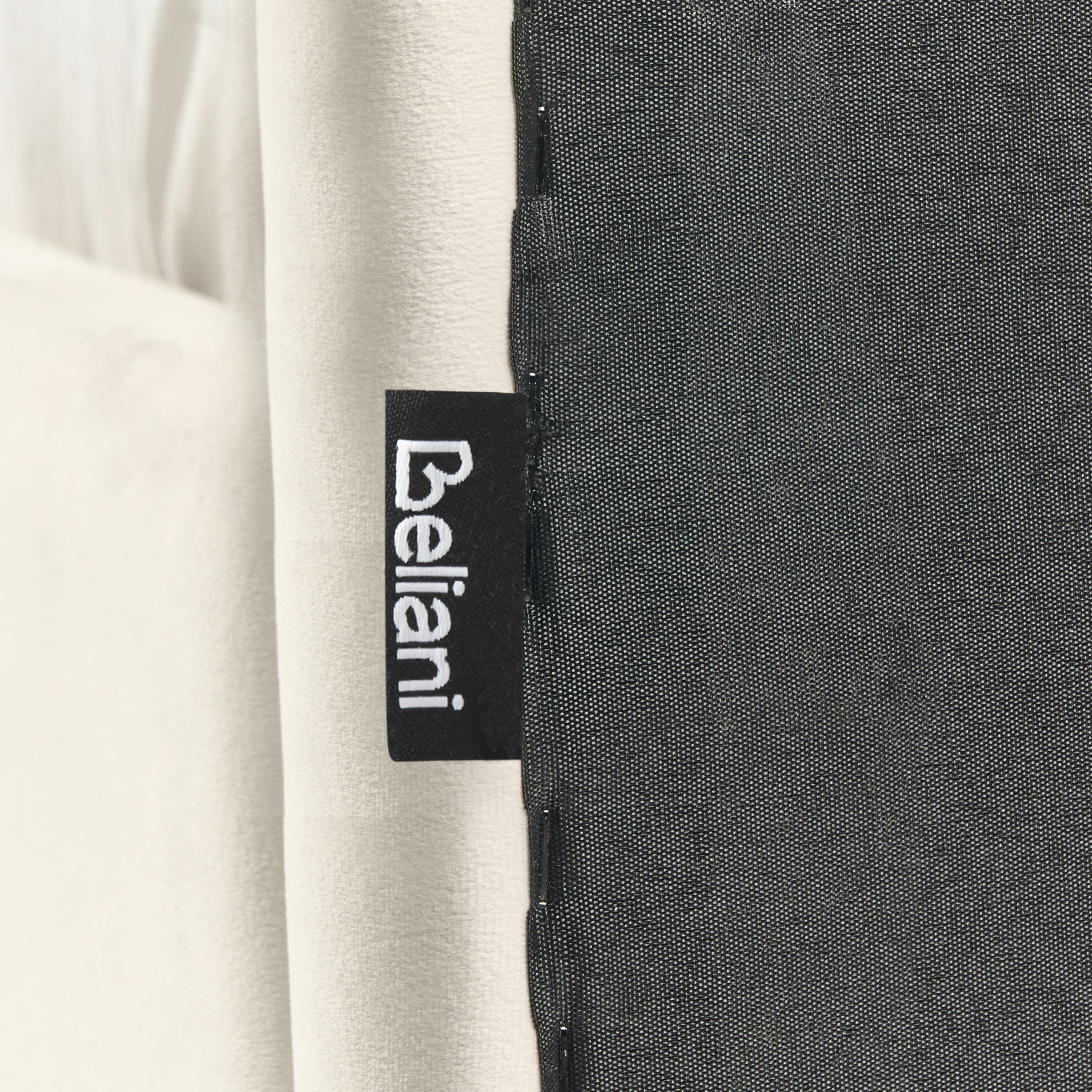 Beliani-BELLEVUE-Eenpersoonsbed-Lichtbeige-90 x 200 cm-Fluweel
