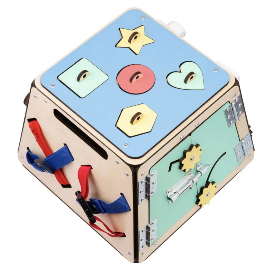 Montessori® Activity Board, Montessori Holzspielzeug, Lernspielzeug Montessori® by Busy Kids mehrfarbig