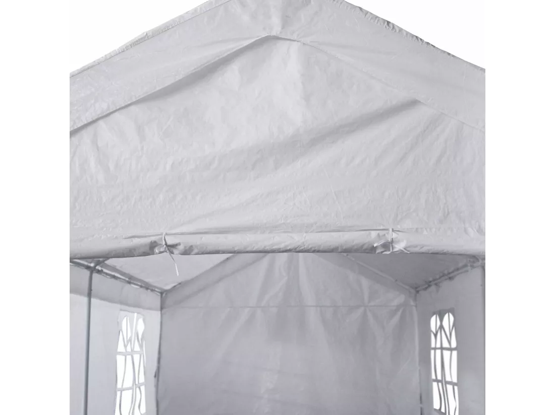 Tente de réception - Burdigala 3x6m - Blanc. connecteurs métal. tente de jardin idéale pour réception. pavillon. chapiteau ou tonnelle. totalement refermable.