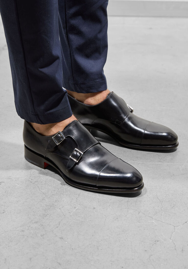 zwarte santoni nette schoenen carter 11652