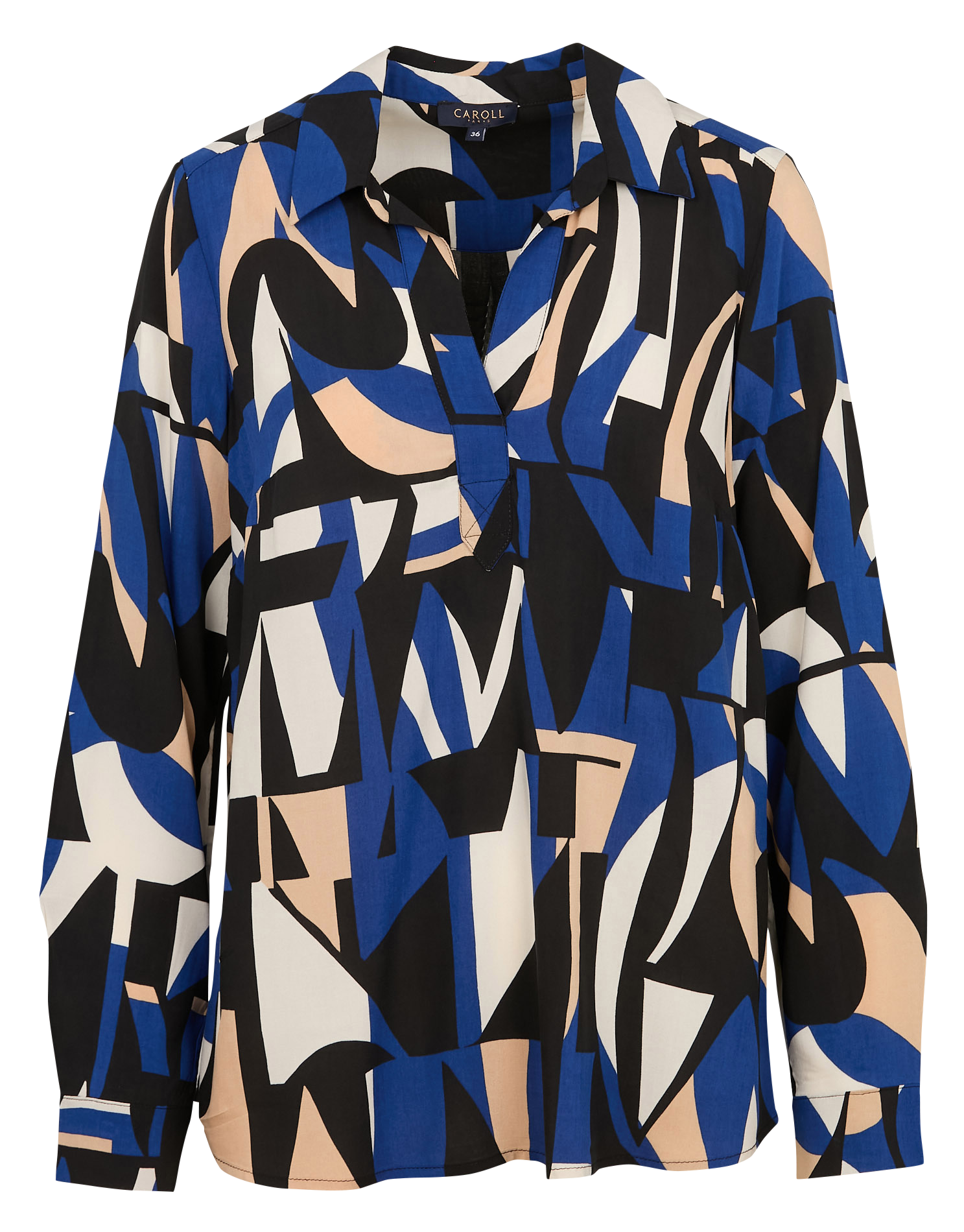 LOVELY2 - Chemise col classique imprimée | Bleu