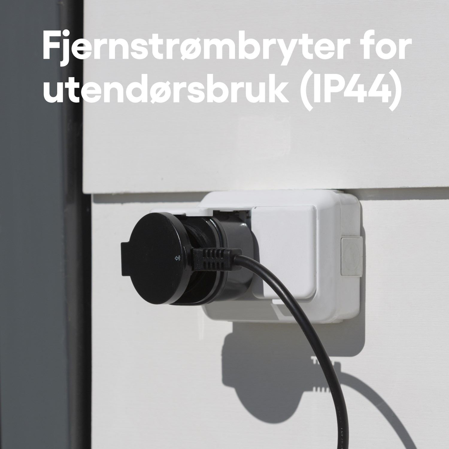 Cleverio Mini-fjernstrømbryter for utendørsbruk 3000 W 4-pk.