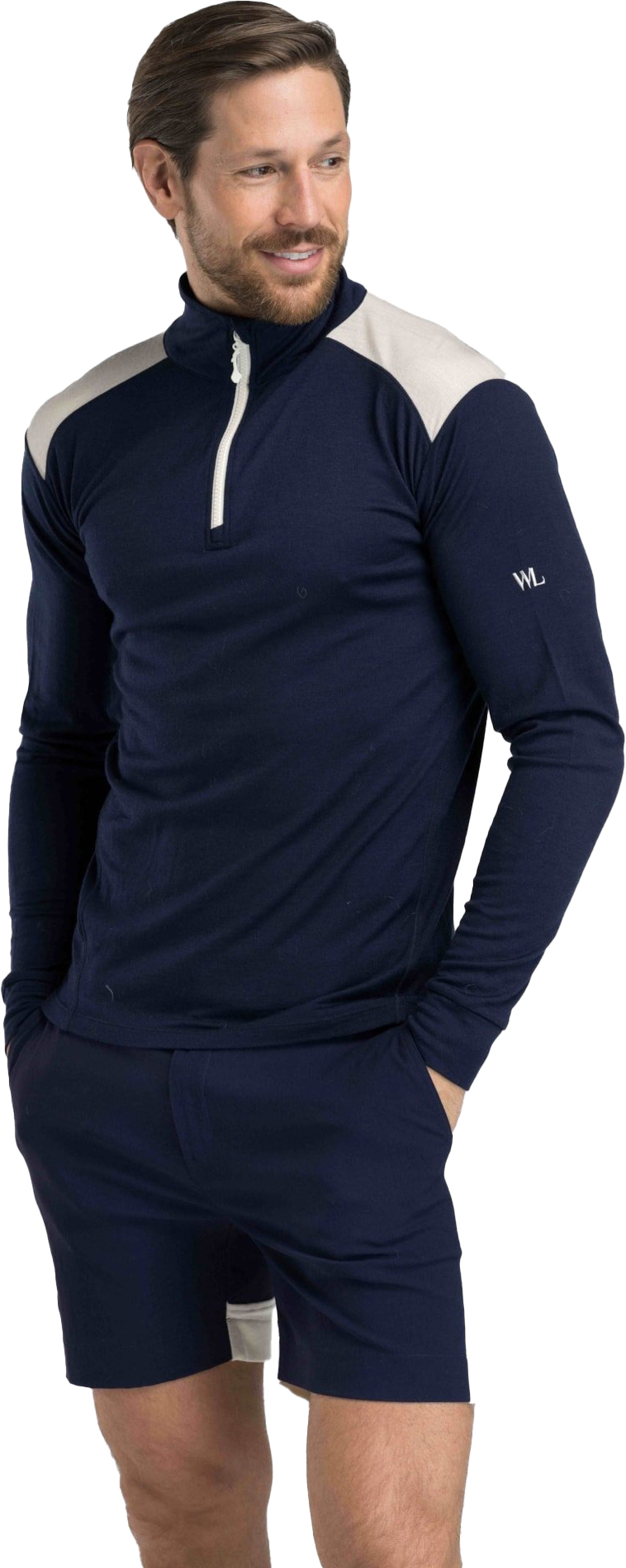 Namsen Merino Half-Zip Ulltrøye Herre Blue Ink