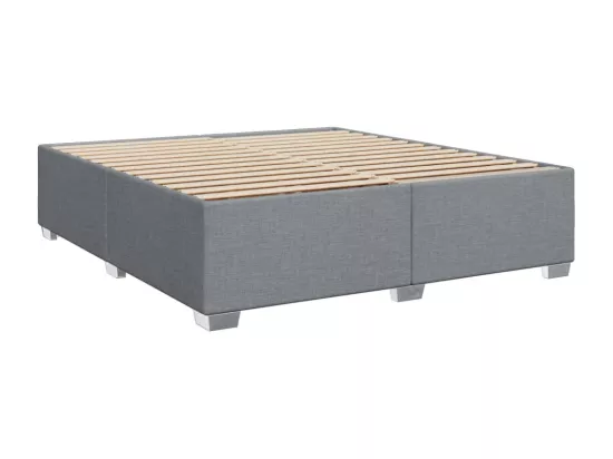 Sommier à lattes de lit avec matelas Gris clair 180x200cm Tissu