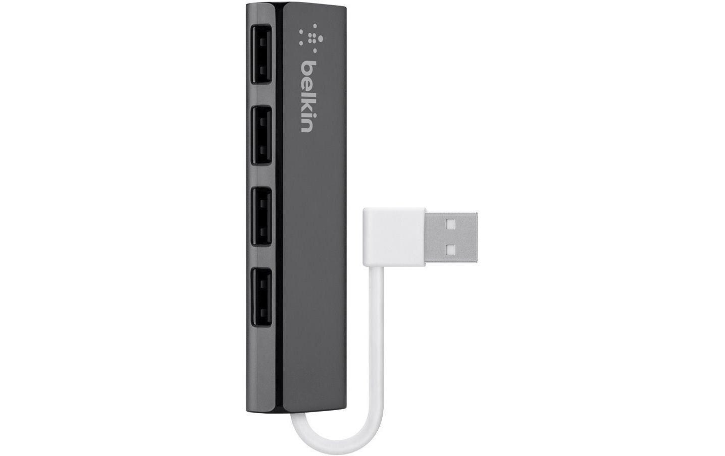 USB-Hub 4-Port Travel-HubKompakter 4-Port USB-2.0-Hub
